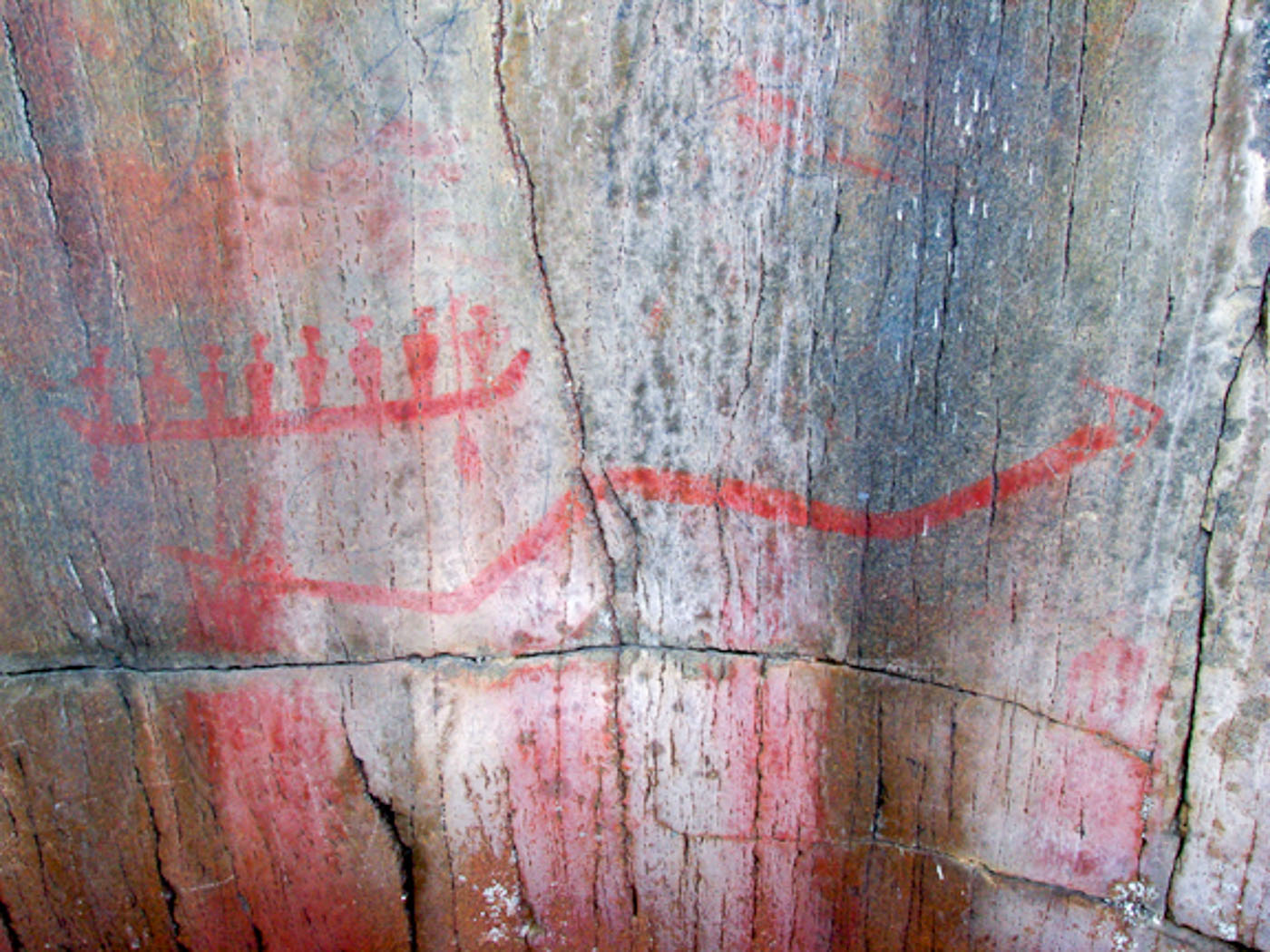 painted rock lake pictograph 2